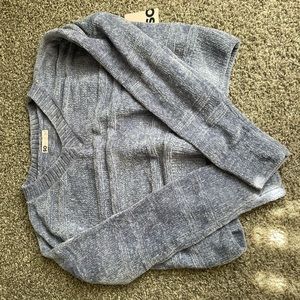 Blue chenille sweater